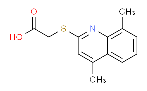 CAS No. 370843-65-5, 2-((4,8-Dimethylquinolin-2-yl)thio)acetic acid