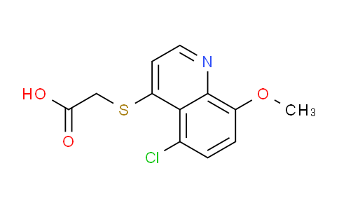 CAS No. 1315349-45-1, 2-((5-Chloro-8-methoxyquinolin-4-yl)thio)acetic acid