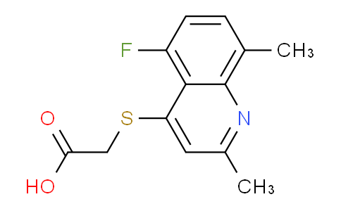 CAS No. 1315347-70-6, 2-((5-Fluoro-2,8-dimethylquinolin-4-yl)thio)acetic acid