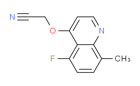 CAS No. 1315343-61-3, 2-((5-Fluoro-8-methylquinolin-4-yl)oxy)acetonitrile