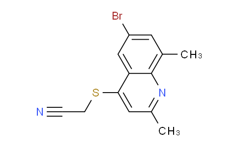 CAS No. 1429902-08-8, 2-((6-Bromo-2,8-dimethylquinolin-4-yl)thio)acetonitrile