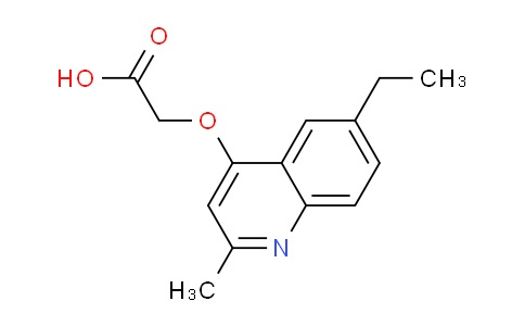 CAS No. 1279218-42-6, 2-((6-Ethyl-2-methylquinolin-4-yl)oxy)acetic acid
