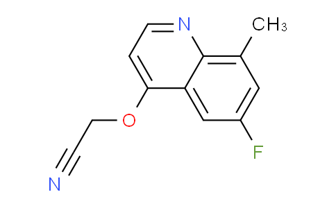CAS No. 1315370-52-5, 2-((6-Fluoro-8-methylquinolin-4-yl)oxy)acetonitrile