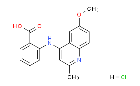 CAS No. 1354543-09-1, 2-((6-Methoxy-2-methylquinolin-4-yl)amino)benzoic acid hydrochloride