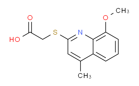 CAS No. 886499-41-8, 2-((8-Methoxy-4-methylquinolin-2-yl)thio)acetic acid