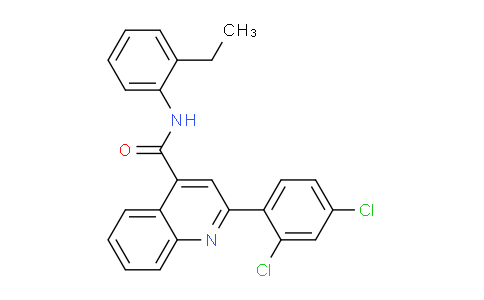 CAS No. 337501-87-8, 2-(2,4-Dichlorophenyl)-N-(2-ethylphenyl)quinoline-4-carboxamide