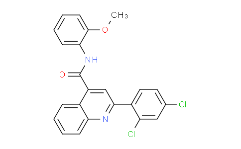 CAS No. 337501-93-6, 2-(2,4-Dichlorophenyl)-N-(2-methoxyphenyl)quinoline-4-carboxamide