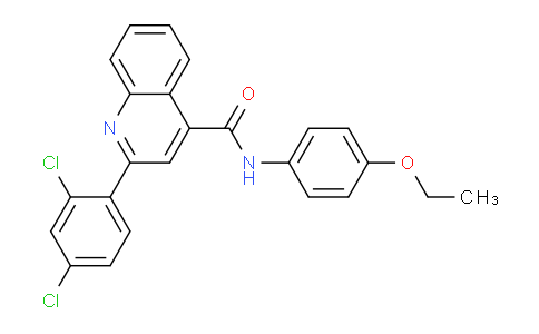 CAS No. 337501-85-6, 2-(2,4-Dichlorophenyl)-N-(4-ethoxyphenyl)quinoline-4-carboxamide