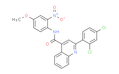 CAS No. 337502-45-1, 2-(2,4-Dichlorophenyl)-N-(4-methoxy-2-nitrophenyl)quinoline-4-carboxamide