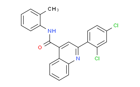 CAS No. 337501-71-0, 2-(2,4-Dichlorophenyl)-N-(o-tolyl)quinoline-4-carboxamide