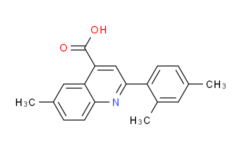 CAS No. 433243-08-4, 2-(2,4-Dimethylphenyl)-6-methylquinoline-4-carboxylic acid