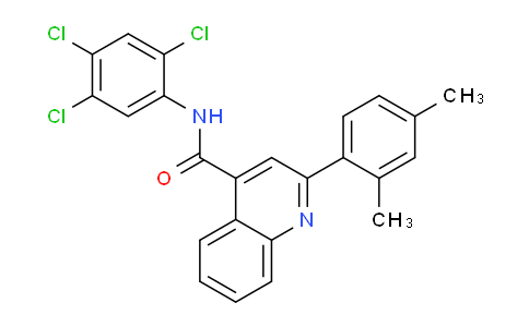 CAS No. 332176-22-4, 2-(2,4-Dimethylphenyl)-N-(2,4,5-trichlorophenyl)quinoline-4-carboxamide