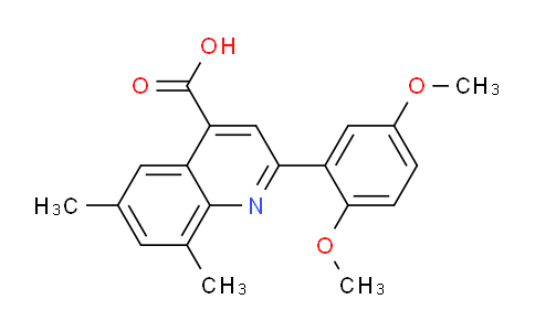 CAS No. 897554-62-0, 2-(2,5-Dimethoxyphenyl)-6,8-dimethylquinoline-4-carboxylic acid