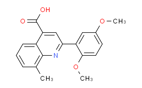 CAS No. 897566-27-7, 2-(2,5-Dimethoxyphenyl)-8-methylquinoline-4-carboxylic acid
