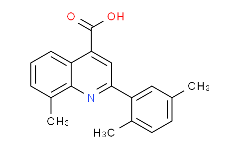 CAS No. 438225-43-5, 2-(2,5-Dimethylphenyl)-8-methylquinoline-4-carboxylic acid