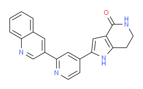 CAS No. 724711-21-1, 2-(2-(Quinolin-3-yl)pyridin-4-yl)-6,7-dihydro-1H-pyrrolo[3,2-c]pyridin-4(5H)-one