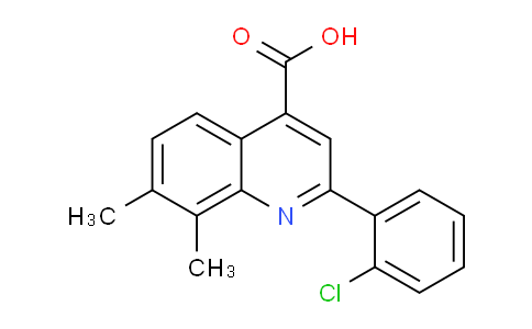 CAS No. 667435-72-5, 2-(2-Chlorophenyl)-7,8-dimethylquinoline-4-carboxylic acid