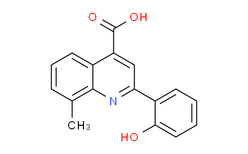 CAS No. 522596-41-4, 2-(2-Hydroxyphenyl)-8-methylquinoline-4-carboxylic acid