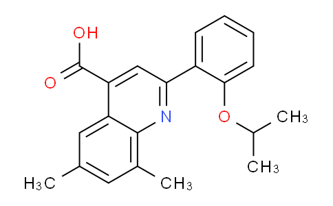 CAS No. 932796-19-5, 2-(2-Isopropoxyphenyl)-6,8-dimethylquinoline-4-carboxylic acid