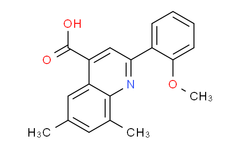 CAS No. 725705-24-8, 2-(2-Methoxyphenyl)-6,8-dimethylquinoline-4-carboxylic acid