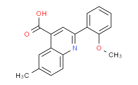 CAS No. 667435-77-0, 2-(2-Methoxyphenyl)-6-methylquinoline-4-carboxylic acid