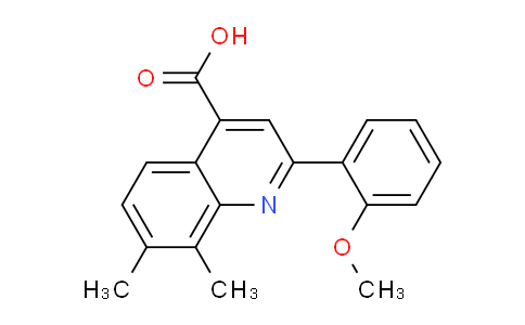 CAS No. 895966-42-4, 2-(2-Methoxyphenyl)-7,8-dimethylquinoline-4-carboxylic acid