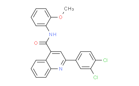 CAS No. 332175-86-7, 2-(3,4-Dichlorophenyl)-N-(2-methoxyphenyl)quinoline-4-carboxamide