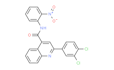 CAS No. 332176-52-0, 2-(3,4-Dichlorophenyl)-N-(2-nitrophenyl)quinoline-4-carboxamide