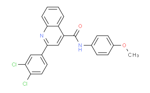 CAS No. 332175-88-9, 2-(3,4-Dichlorophenyl)-N-(4-methoxyphenyl)quinoline-4-carboxamide