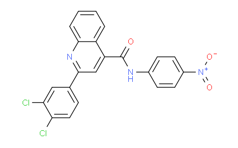 CAS No. 332176-56-4, 2-(3,4-Dichlorophenyl)-N-(4-nitrophenyl)quinoline-4-carboxamide