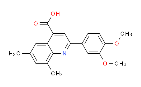 CAS No. 492997-55-4, 2-(3,4-Dimethoxyphenyl)-6,8-dimethylquinoline-4-carboxylic acid