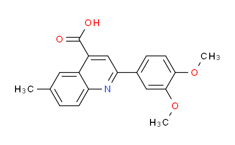 CAS No. 460715-30-4, 2-(3,4-Dimethoxyphenyl)-6-methylquinoline-4-carboxylic acid