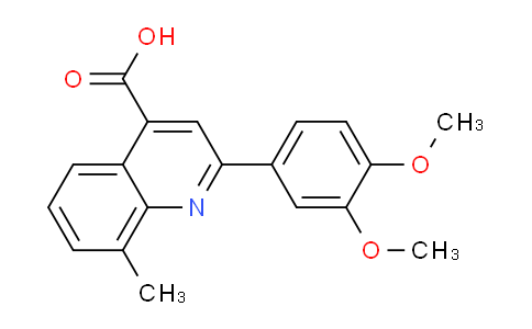 CAS No. 438225-88-8, 2-(3,4-Dimethoxyphenyl)-8-methylquinoline-4-carboxylic acid