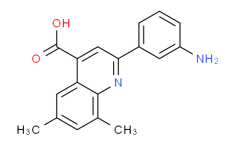 CAS No. 590359-90-3, 2-(3-Aminophenyl)-6,8-dimethylquinoline-4-carboxylic acid