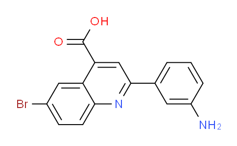 CAS No. 438531-42-1, 2-(3-Aminophenyl)-6-bromoquinoline-4-carboxylic acid