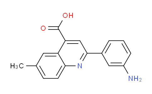 CAS No. 590358-30-8, 2-(3-Aminophenyl)-6-methylquinoline-4-carboxylic acid