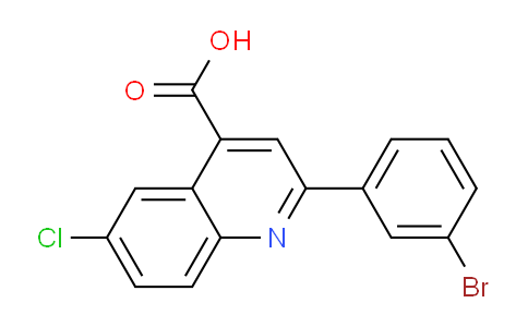 CAS No. 932796-23-1, 2-(3-Bromophenyl)-6-chloroquinoline-4-carboxylic acid