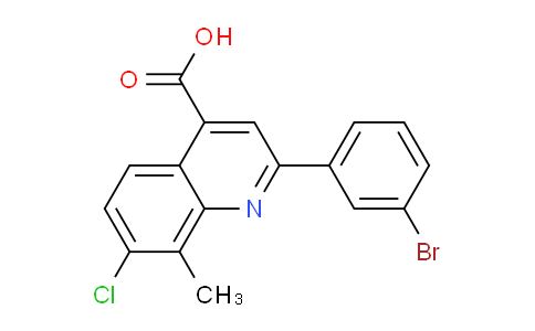 CAS No. 777876-90-1, 2-(3-Bromophenyl)-7-chloro-8-methylquinoline-4-carboxylic acid