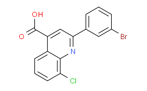 CAS No. 725217-59-4, 2-(3-Bromophenyl)-8-chloroquinoline-4-carboxylic acid
