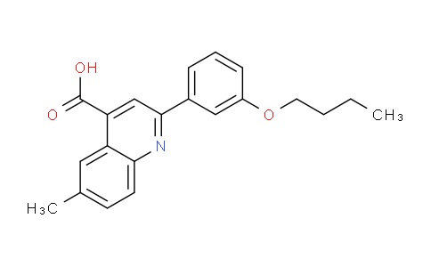 CAS No. 932928-74-0, 2-(3-Butoxyphenyl)-6-methylquinoline-4-carboxylic acid
