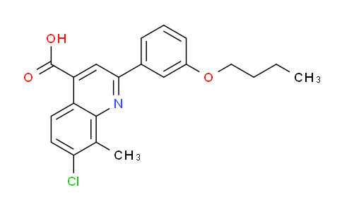 CAS No. 865415-09-4, 2-(3-Butoxyphenyl)-7-chloro-8-methylquinoline-4-carboxylic acid
