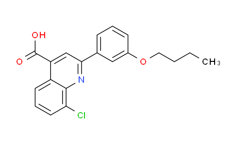 CAS No. 863185-09-5, 2-(3-Butoxyphenyl)-8-chloroquinoline-4-carboxylic acid