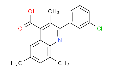 CAS No. 895965-50-1, 2-(3-Chlorophenyl)-3,6,8-trimethylquinoline-4-carboxylic acid