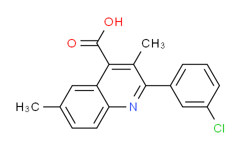 CAS No. 438216-04-7, 2-(3-Chlorophenyl)-3,6-dimethylquinoline-4-carboxylic acid