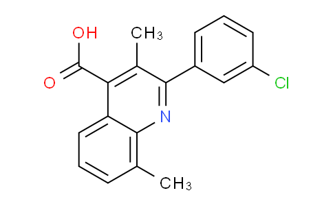 CAS No. 932929-06-1, 2-(3-Chlorophenyl)-3,8-dimethylquinoline-4-carboxylic acid