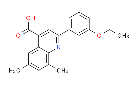 CAS No. 588674-01-5, 2-(3-Ethoxyphenyl)-6,8-dimethylquinoline-4-carboxylic acid