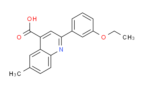 CAS No. 438212-75-0, 2-(3-Ethoxyphenyl)-6-methylquinoline-4-carboxylic acid
