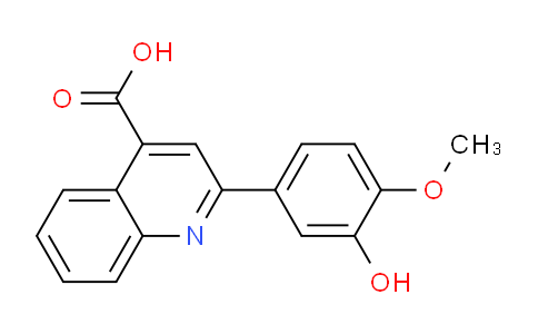 CAS No. 32366-62-4, 2-(3-Hydroxy-4-methoxyphenyl)quinoline-4-carboxylic acid