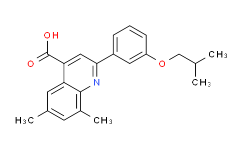 CAS No. 588674-05-9, 2-(3-Isobutoxyphenyl)-6,8-dimethylquinoline-4-carboxylic acid