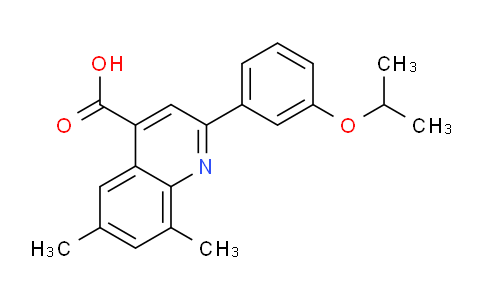 CAS No. 438230-16-1, 2-(3-Isopropoxyphenyl)-6,8-dimethylquinoline-4-carboxylic acid